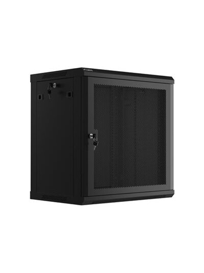 Lanberg | Rack cabinet 19" wall-mount 12U/600x450 with perforated door (flat pack) | WF01-6412-23B | Black Lanberg | Rack cabinet 19" wall-mount 12U/600x450 with perforated door (flat pack) | WF01-6412-23B | Black