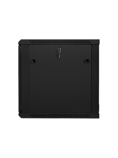Lanberg | Rack cabinet 19" wall-mount 12U/600x600 (flat pack) with glass door | WF01-6612-10B | Black 4 Lanberg | Rack cabinet 19" wall-mount 12U/600x600 (flat pack) with glass door | WF01-6612-10B | Black 4