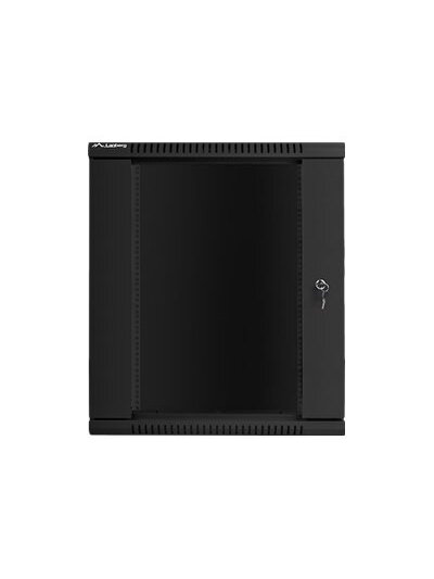 Lanberg | Rack cabinet 19" wall-mount 15U/600x600 (flat pack) with glass door | WF01-6615-10B | Black 2 Lanberg | Rack cabinet 19" wall-mount 15U/600x600 (flat pack) with glass door | WF01-6615-10B | Black 2