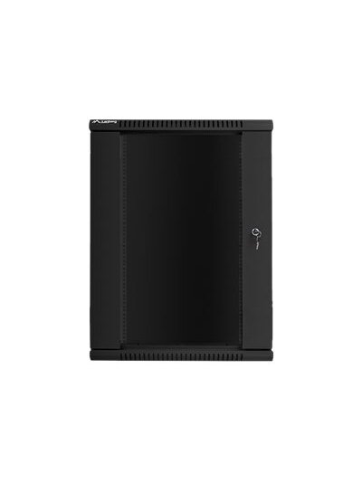 Lanberg | Rack cabinet 19" wall-mount 18U/600x600 (flat pack) with glass door | WF01-6618-10B | Black 1