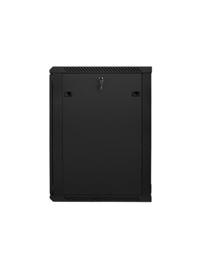 Lanberg | Rack cabinet 19" wall-mount 18U/600x600 (flat pack) with glass door | WF01-6618-10B | Black 4 Lanberg | Rack cabinet 19" wall-mount 18U/600x600 (flat pack) with glass door | WF01-6618-10B | Black 4