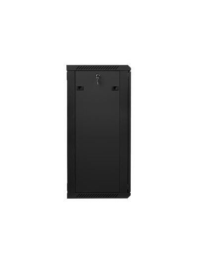 Lanberg | Rack cabinet 19" wall-mount 22U/600x450 (flat pack) with glass door | WF01-6422-10B | Black 3 Lanberg | Rack cabinet 19" wall-mount 22U/600x450 (flat pack) with glass door | WF01-6422-10B | Black 3