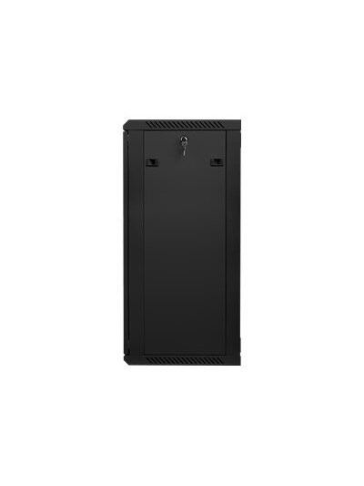 Lanberg | Rack cabinet 19" wall-mount 22U/600x450 (flat pack) with glass door | WF01-6422-10B | Black 4 Lanberg | Rack cabinet 19" wall-mount 22U/600x450 (flat pack) with glass door | WF01-6422-10B | Black 4