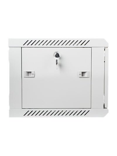 Lanberg | Rack cabinet 19" wall-mount 6U/600x450 (flat pack) with glass door | WF01-6406-10S | Grey 3 Lanberg | Rack cabinet 19" wall-mount 6U/600x450 (flat pack) with glass door | WF01-6406-10S | Grey 3