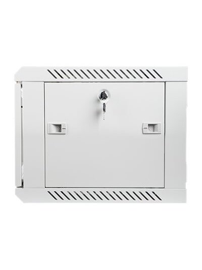 Lanberg | Rack cabinet 19" wall-mount 6U/600x450 (flat pack) with glass door | WF01-6406-10S | Grey 4 Lanberg | Rack cabinet 19" wall-mount 6U/600x450 (flat pack) with glass door | WF01-6406-10S | Grey 4