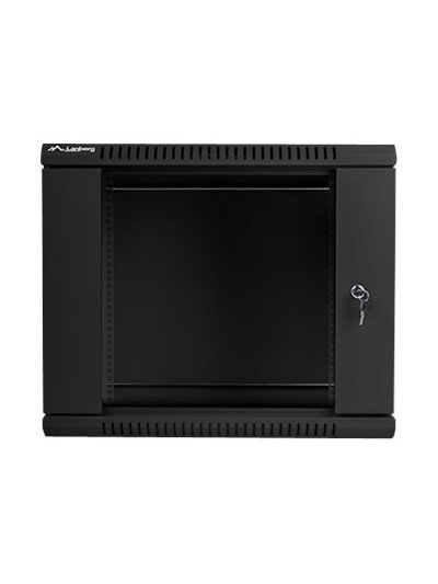 Lanberg | Rack cabinet 19" wall-mount 9U/600x450 (flat pack) | WF01-6409-10B | Black 1 Lanberg | Rack cabinet 19" wall-mount 9U/600x450 (flat pack) | WF01-6409-10B | Black 1
