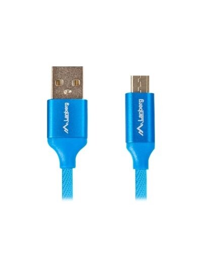Lanberg | USB Micro to USB-A 2.0 Cable Blue Premium QC 3.0, 1.8 m | CA-USBM-20CU-0018-BL | USB Micro to USB Type-A 1