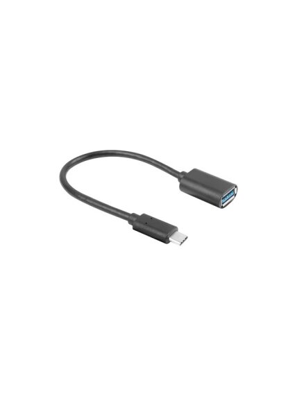 Lanberg Adapter Cable USB-C(M) 3.1 -> USB-A(F) 15 cm, Black | AD-UC-UA-04 1 Lanberg Adapter Cable USB-C(M) 3.1 -> USB-A(F) 15 cm, Black | AD-UC-UA-04 1