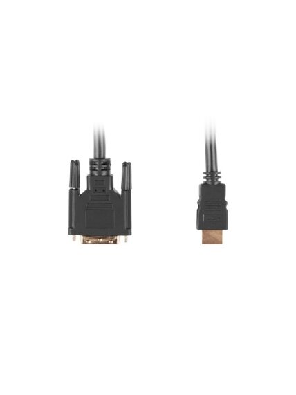 Lanberg HDMI to DVI-D Cable, Single Link with Gold-Plated Connectors | CA-HDDV-10CC-0018-BK | HDMI to DVI-D | 1.8 m 1