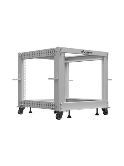 Lanberg Open Rack 19" 9U, adjustable | OR01-6109-S | 65.7 x 60 x 57.7 cm | Gray