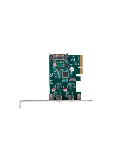 Lanberg PCI-Express X1 Card to 2X USB-C 3.2 GEN 2X1 Low profile | PCE-UC3-002 2
