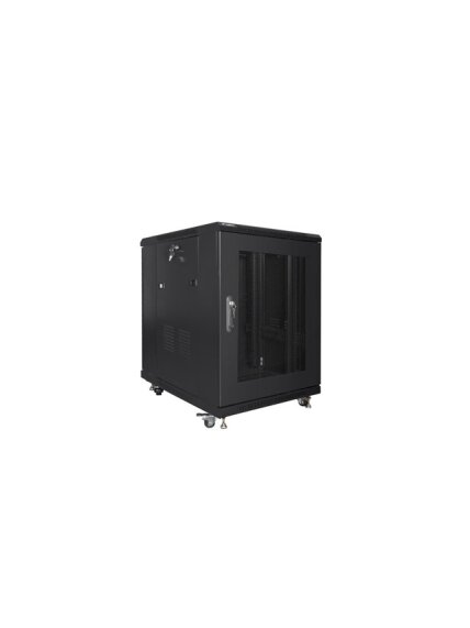 Lanberg | Rack cabinet 19" free-standing 15U/600x800 (flat pack) with mesh door | FF01-6815-23B | Black 3 Lanberg | Rack cabinet 19" free-standing 15U/600x800 (flat pack) with mesh door | FF01-6815-23B | Black 3