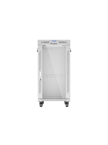 Lanberg | Rack cabinet 19" free-standing 22U/600x800 (flat pack) with glass door | FF01-6822-12SL | Grey 2 Lanberg | Rack cabinet 19" free-standing 22U/600x800 (flat pack) with glass door | FF01-6822-12SL | Grey 2