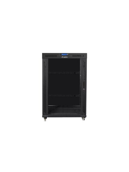 Lanberg | Rack cabinet 19" free-standing 22U/800x1000 (flat pack) with glass door | FF01-8022-12BL | Black 2 Lanberg | Rack cabinet 19" free-standing 22U/800x1000 (flat pack) with glass door | FF01-8022-12BL | Black 2