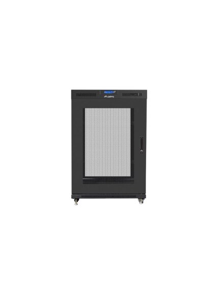 Lanberg | Rack cabinet 19" free-standing 22U/800x1000 (flat pack) with mesh door | FF01-8022-23BL | Black 1 Lanberg | Rack cabinet 19" free-standing 22U/800x1000 (flat pack) with mesh door | FF01-8022-23BL | Black 1