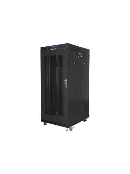 Lanberg | Rack cabinet 19" free-standing 27U/600x800 (flat pack) with mesh door, LCD | FF01-6827-23BL | Black Lanberg | Rack cabinet 19" free-standing 27U/600x800 (flat pack) with mesh door, LCD | FF01-6827-23BL | Black