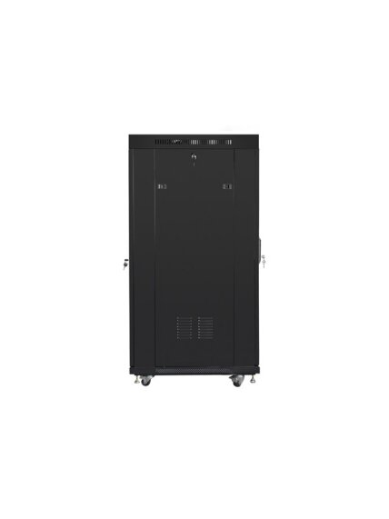 Lanberg | Rack cabinet 19" free-standing 27U/800x1000 (flat pack) with glass door, LCD | FF01-8027-12BL | Black 5 Lanberg | Rack cabinet 19" free-standing 27U/800x1000 (flat pack) with glass door, LCD | FF01-8027-12BL | Black 5