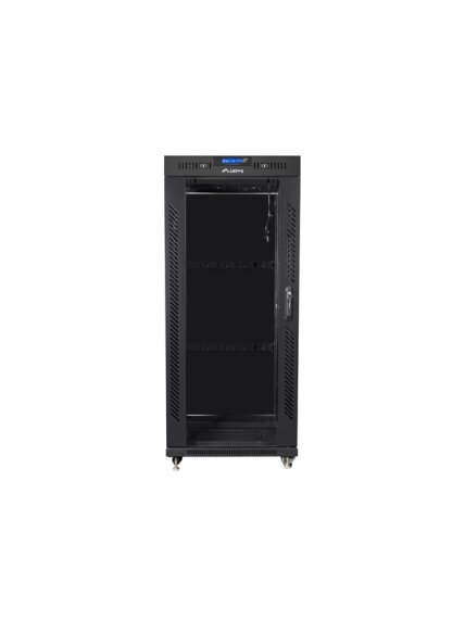 Lanberg | Rack cabinet 19" free-standing 27U/800x1200 (flat pack) with glass door, LCD | FF01-8227-12BL | Black 1 Lanberg | Rack cabinet 19" free-standing 27U/800x1200 (flat pack) with glass door, LCD | FF01-8227-12BL | Black 1