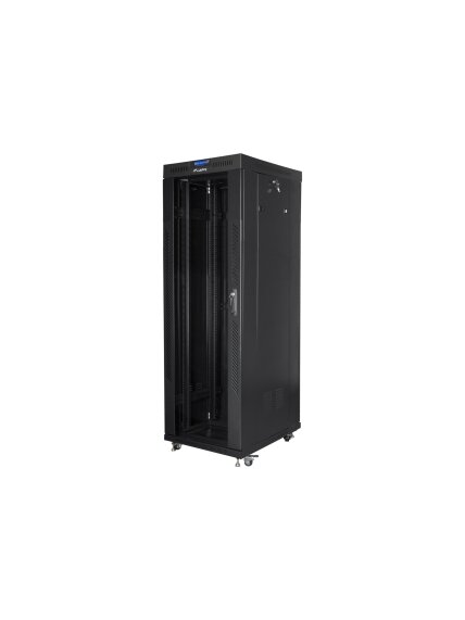 Lanberg | Rack cabinet 19" free-standing 37U/600x800 (flat pack) with glass door, LCD | FF01-6837-12BL | Black Lanberg | Rack cabinet 19" free-standing 37U/600x800 (flat pack) with glass door, LCD | FF01-6837-12BL | Black