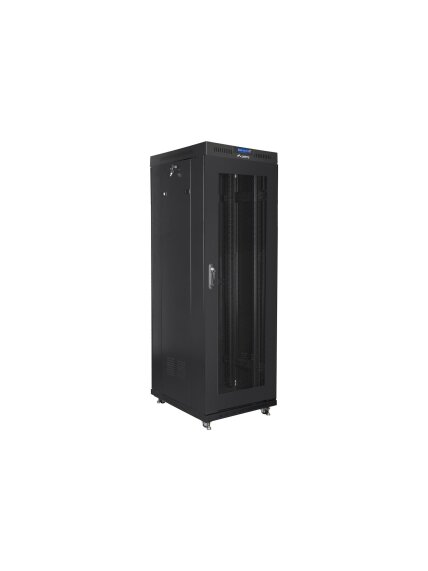 Lanberg | Rack cabinet 19" free-standing 37U/600x800 (flat pack) with mesh door, LCD | FF01-6837-23BL | Black 2 Lanberg | Rack cabinet 19" free-standing 37U/600x800 (flat pack) with mesh door, LCD | FF01-6837-23BL | Black 2
