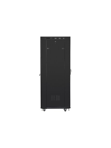 Lanberg | Rack cabinet 19" free-standing 37U/600x800 (flat pack) with mesh door, LCD | FF01-6837-23BL | Black 3 Lanberg | Rack cabinet 19" free-standing 37U/600x800 (flat pack) with mesh door, LCD | FF01-6837-23BL | Black 3
