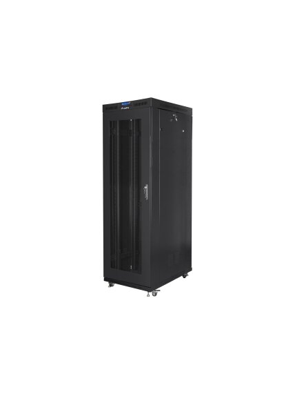 Lanberg | Rack cabinet 19" free-standing 37U/800x1000 (flat pack) with glass door lCD V2 | FF01-8037-23BL | Black