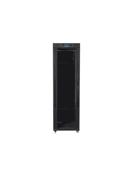 Lanberg | Rack cabinet 19" free-standing 42U/600x1000 (flat pack) with glass door lCD V2 | FF01-6042-12BL | Black 2 Lanberg | Rack cabinet 19" free-standing 42U/600x1000 (flat pack) with glass door lCD V2 | FF01-6042-12BL | Black 2
