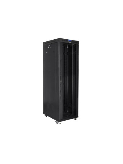 Lanberg | Rack cabinet 19" free-standing 42U/600x1000 (flat pack) with glass door lCD V2 | FF01-6042-12BL | Black 3 Lanberg | Rack cabinet 19" free-standing 42U/600x1000 (flat pack) with glass door lCD V2 | FF01-6042-12BL | Black 3