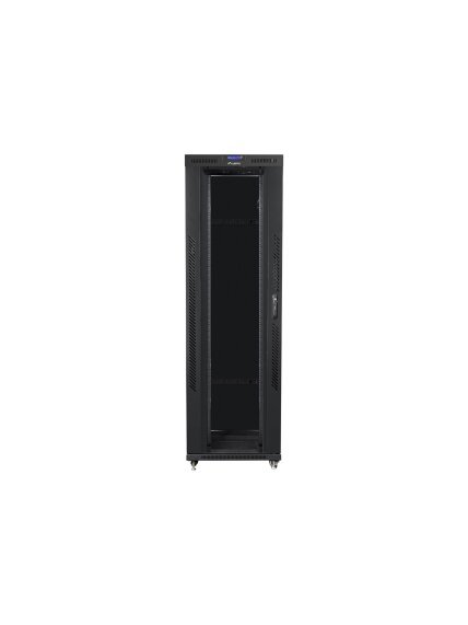 Lanberg | Rack cabinet 19" free-standing 42U/800x1200 (flat pack) with glass door, LCD | FF01-8242-12BL | Black 1 Lanberg | Rack cabinet 19" free-standing 42U/800x1200 (flat pack) with glass door, LCD | FF01-8242-12BL | Black 1