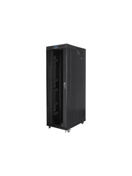 Lanberg | Rack cabinet 19" free-standing 42U/800x1200 (flat pack) with glass door, LCD | FF01-8242-12BL | Black Lanberg | Rack cabinet 19" free-standing 42U/800x1200 (flat pack) with glass door, LCD | FF01-8242-12BL | Black