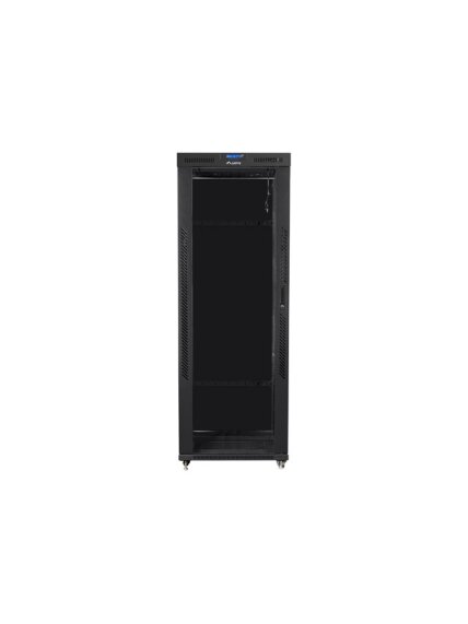 Lanberg | Rack cabinet 19" free-standing 42U/800x800 (flat pack) with glass door, LCD | FF01-8842-12BL | Black 4 Lanberg | Rack cabinet 19" free-standing 42U/800x800 (flat pack) with glass door, LCD | FF01-8842-12BL | Black 4