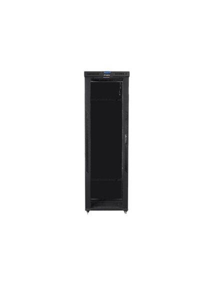 Lanberg | Rack cabinet 19" free-standing 47U/800x1000 (flat pack) with glass door, LCD | FF01-8047-12BL | Black 1 Lanberg | Rack cabinet 19" free-standing 47U/800x1000 (flat pack) with glass door, LCD | FF01-8047-12BL | Black 1