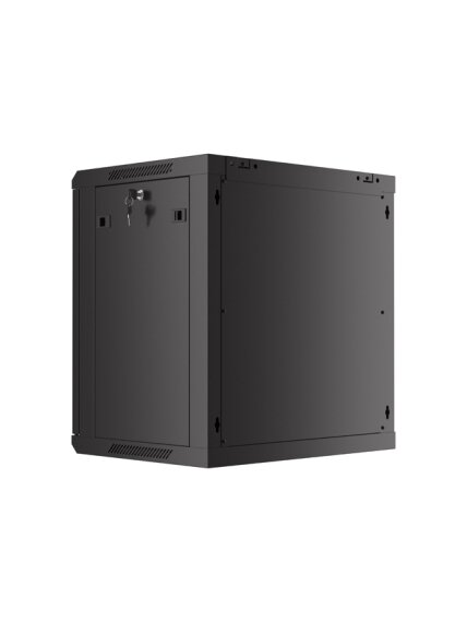 Lanberg | Rack cabinet 19" wall-mount 12U/600x450 with perforated door (flat pack) | WF01-6412-23B | Black 4 Lanberg | Rack cabinet 19" wall-mount 12U/600x450 with perforated door (flat pack) | WF01-6412-23B | Black 4