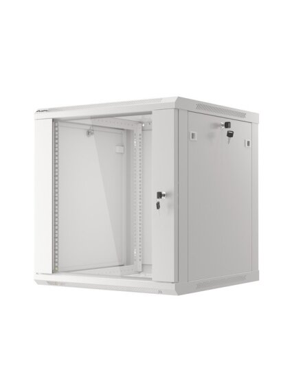 Lanberg | Rack cabinet 19" wall-mount 12U/600x600 (flat pack) V2 | WF01-6612-10S | Grey 2 Lanberg | Rack cabinet 19" wall-mount 12U/600x600 (flat pack) V2 | WF01-6612-10S | Grey 2