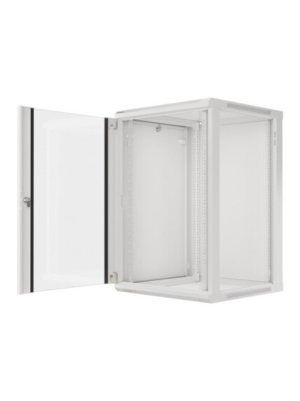 Lanberg | Rack cabinet 19" wall-mount 18U/600x600 (flat pack) | WF01-6618-10S | Grey 3 Lanberg | Rack cabinet 19" wall-mount 18U/600x600 (flat pack) | WF01-6618-10S | Grey 3