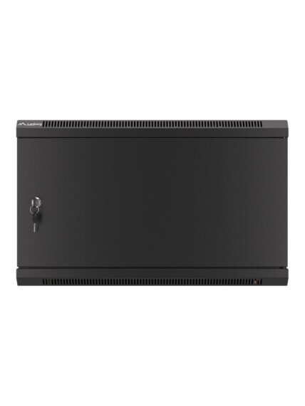 Lanberg | Rack cabinet 19" wall-mount 6U/600x450 for self-assembly with metal door (flat pack) | WF01-6406-00B | Black 2
