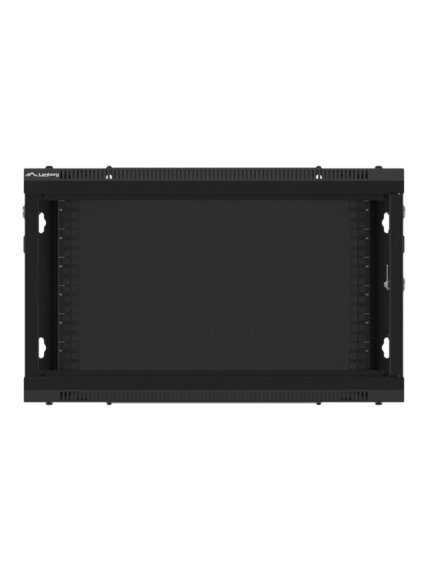 Lanberg | Rack cabinet 19" wall-mount 6U/600x450 for self-assembly with metal door (flat pack) | WF01-6406-00B | Black 3