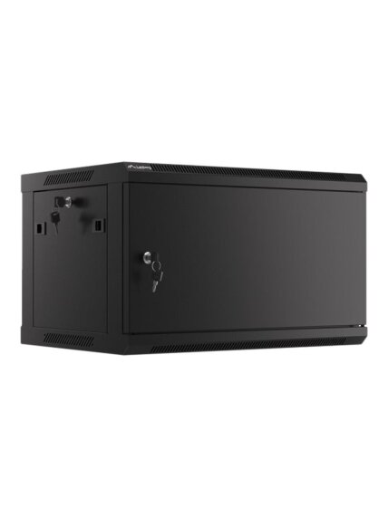 Lanberg | Rack cabinet 19" wall-mount 6U/600x450 for self-assembly with metal door (flat pack) | WF01-6406-00B | Black 4