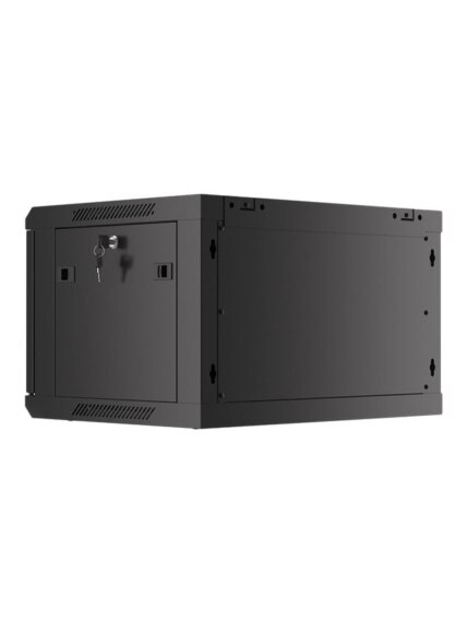 Lanberg | Rack cabinet 19" wall-mount 6U/600x450 for self-assembly with metal door (flat pack) | WF01-6406-00B | Black 8