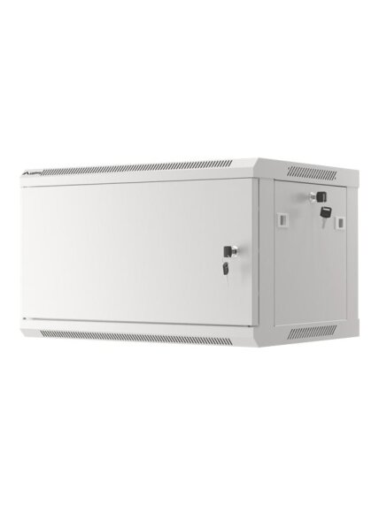 Lanberg | Rack cabinet 19" wall-mount 6U/600x450 for self-assembly with metal door (flat pack) | WF01-6406-00S | Grey 1 Lanberg | Rack cabinet 19" wall-mount 6U/600x450 for self-assembly with metal door (flat pack) | WF01-6406-00S | Grey 1