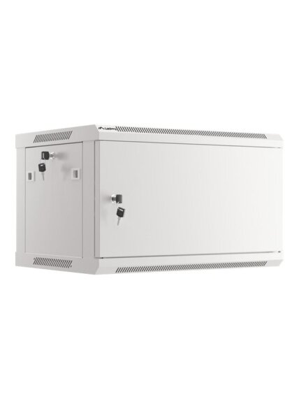Lanberg | Rack cabinet 19" wall-mount 6U/600x450 for self-assembly with metal door (flat pack) | WF01-6406-00S | Grey 4 Lanberg | Rack cabinet 19" wall-mount 6U/600x450 for self-assembly with metal door (flat pack) | WF01-6406-00S | Grey 4