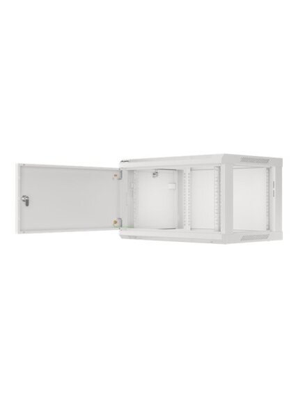 Lanberg | Rack cabinet 19" wall-mount 6U/600x450 for self-assembly with metal door (flat pack) | WF01-6406-00S | Grey