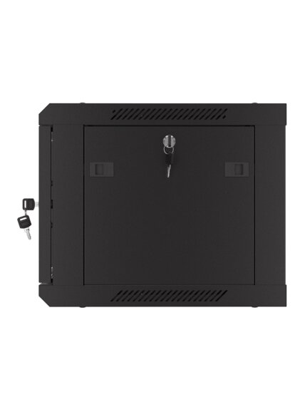 Lanberg | Rack cabinet 19" wall-mount 6U/600x450 with perforated door (flat pack) | WF01-6406-23B | Black 3 Lanberg | Rack cabinet 19" wall-mount 6U/600x450 with perforated door (flat pack) | WF01-6406-23B | Black 3