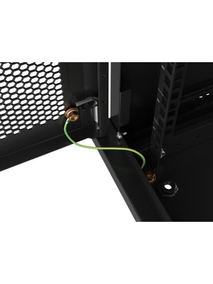 Lanberg | Rack cabinet 19" wall-mount 9U/600x450 with perforated door (flat pack) | WF01-6409-23B | Black 3