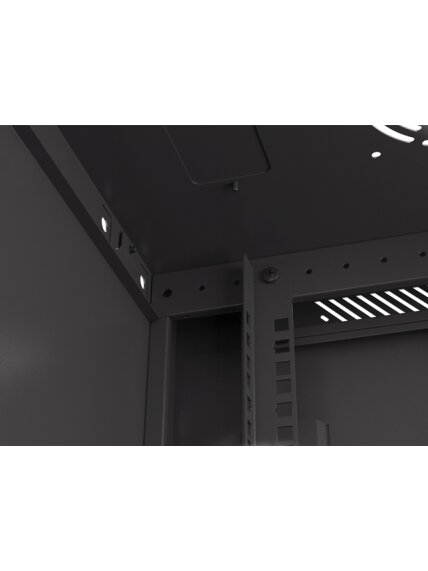 Lanberg | Rack cabinet 19" wall-mount 9U/600x450 with perforated door (flat pack) | WF01-6409-23B | Black 5