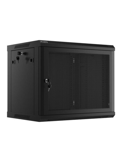 Lanberg | Rack cabinet 19" wall-mount 9U/600x450 with perforated door (flat pack) | WF01-6409-23B | Black
