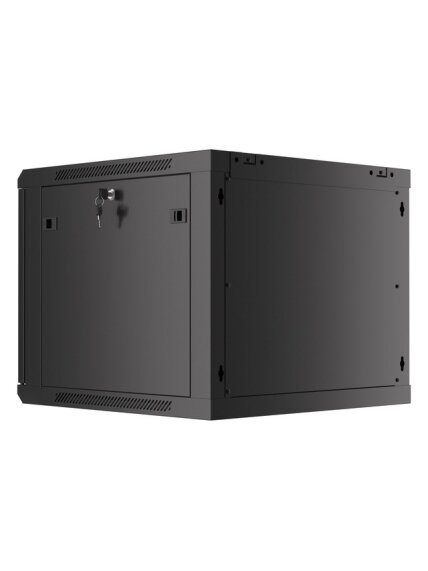 Lanberg | Rack cabinet 19" wall-mount 9U/600x600 (flat pack) V2 | WF01-6609-10B | Black 3 Lanberg | Rack cabinet 19" wall-mount 9U/600x600 (flat pack) V2 | WF01-6609-10B | Black 3