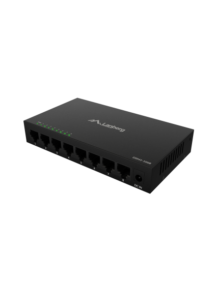 Lanberg Switch 8x1GB/s Unmanagment Gigabit Ethernet Desktop 12V metal case | DSM1-1008 Lanberg Switch 8x1GB/s Unmanagment Gigabit Ethernet Desktop 12V metal case | DSM1-1008