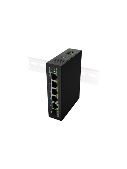 Lanberg Switch PoE 1xBT 3xAT SFP/ETH Din Unmanagment Fast Ethernet | ILFE-4P-1GE-1S-90 6 Lanberg Switch PoE 1xBT 3xAT SFP/ETH Din Unmanagment Fast Ethernet | ILFE-4P-1GE-1S-90 6