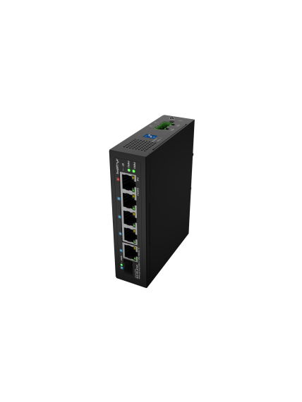 Lanberg Switch PoE 1xBT 3xAT SFP/ETH Din Unmanagment Fast Ethernet | ILFE-4P-1GE-1S-90 7 Lanberg Switch PoE 1xBT 3xAT SFP/ETH Din Unmanagment Fast Ethernet | ILFE-4P-1GE-1S-90 7